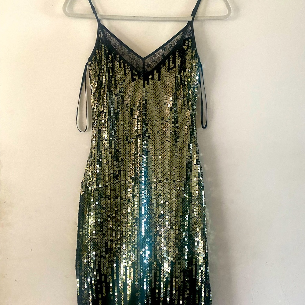 Like new sequin & lace cocktail dress